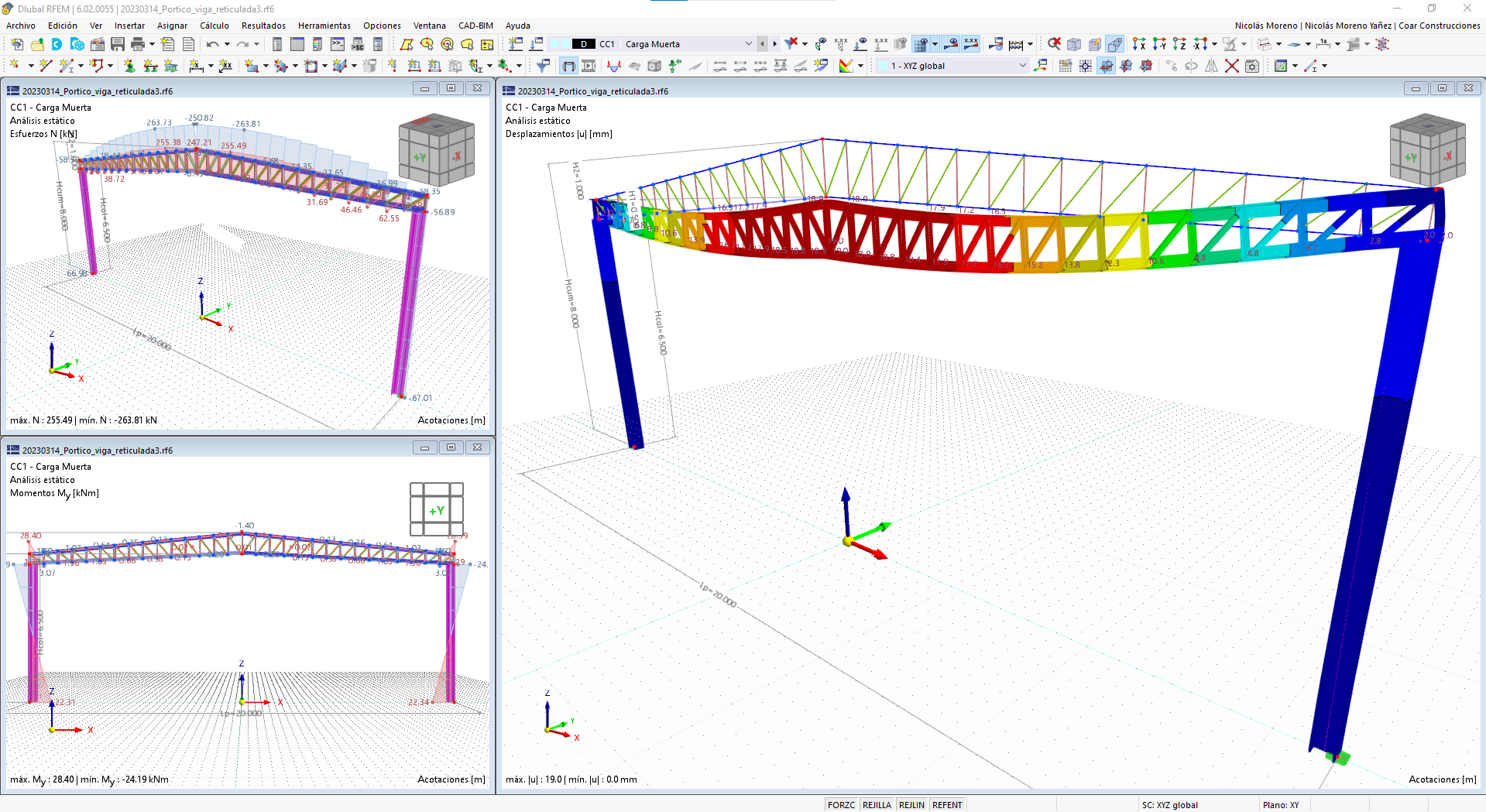 Pórtico con viga reticulada  – VERSION RFEM6.02.0055 - Image 3