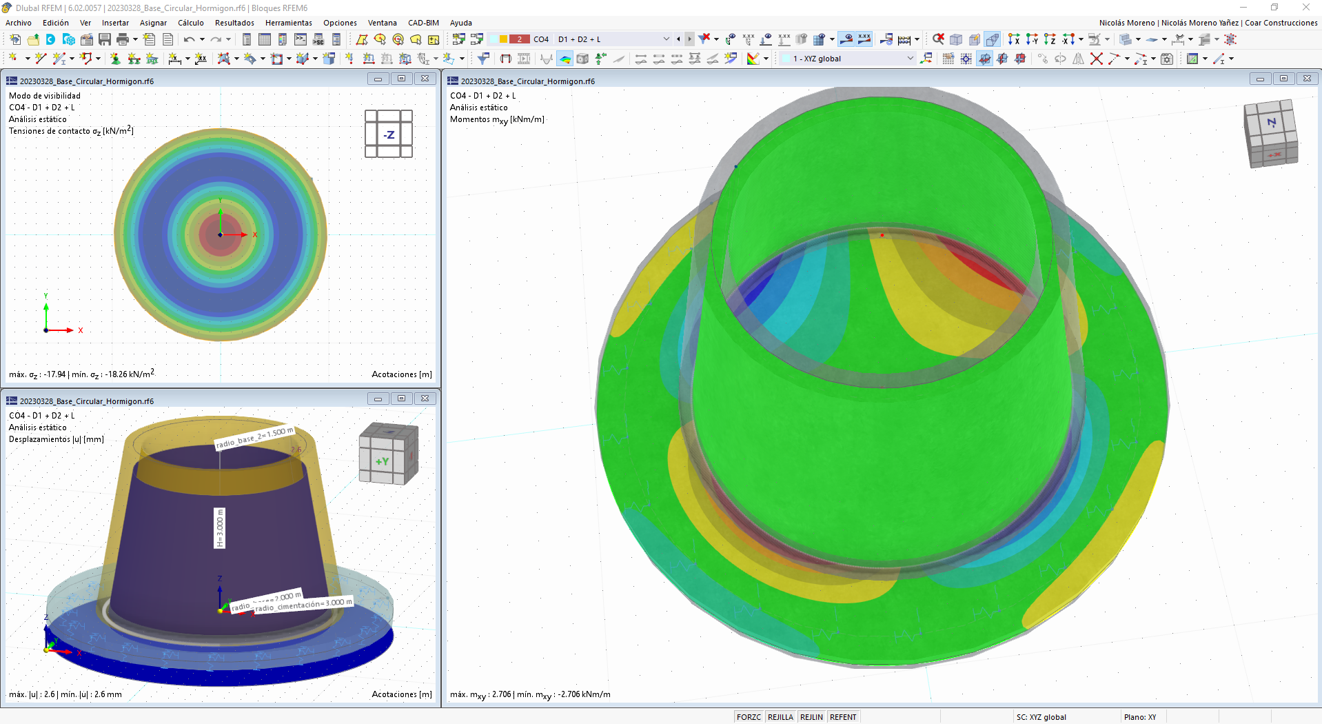 Base circular en hormigón  – VERSION RFEM6.02.0056 - Image 3
