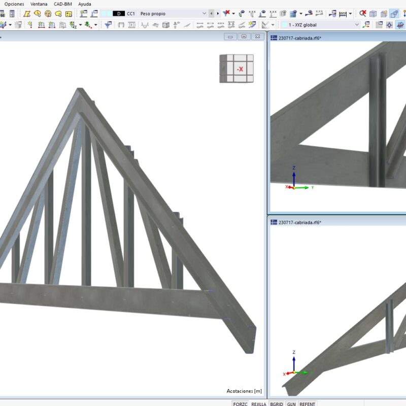 Cabriada – Realizado con RFEM 6.03.01
