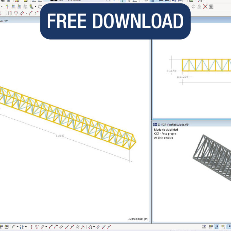 Viga reticulada triangular – Realizado con RFEM 6.04.09