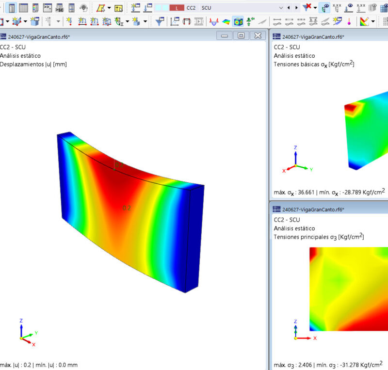 Viga de gran canto – Realizado con RFEM 6.06.13