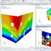 Muro de mampostería, encuentro en esquina – Realizado con RFEM 6.07.0005