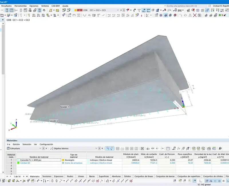 Tanque Hormigón sin Diafragma – Realizado con RFEM 6.11.0004