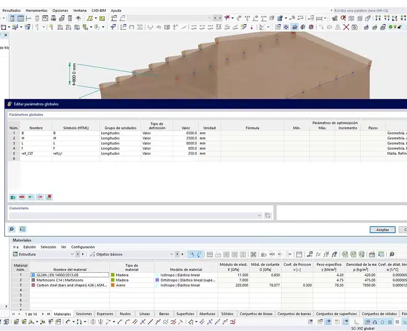 Vivienda de CLT - Vigas macizas y muros de CLT - Cubierta a 2 aguas – Realizado con RFEM 6.11.0007