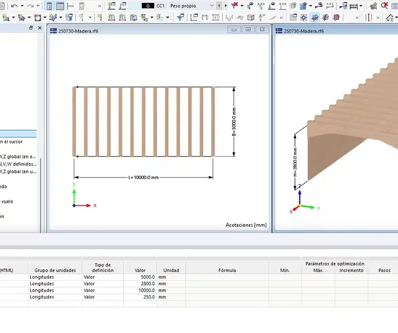 Galpón de Madera - Vigas macizas y muros de CLT – Realizado con RFEM 6.11.0004