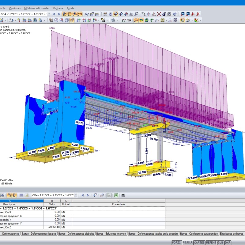 Puente paramétrico de concreto/hormigón – Realizado con RFEM 5.39.01